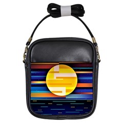 Background Abstract Horizon Girls Sling Bag by Pakrebo