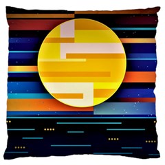 Background Abstract Horizon Large Flano Cushion Case (one Side) by Pakrebo