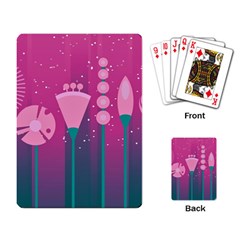 Floral Flowers Abstract Pink Playing Cards Single Design (rectangle) by Pakrebo