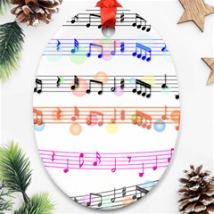 Music Background Music Note Ornament (oval) by Pakrebo