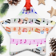 Music Background Music Note Ornament (star) by Pakrebo