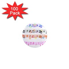 Music Background Music Note 1  Mini Magnets (100 Pack)  by Pakrebo