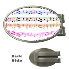 Music Background Music Note Money Clips (oval)  by Pakrebo