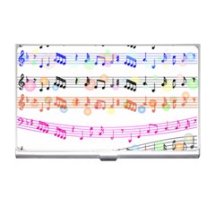 Music Background Music Note Business Card Holder by Pakrebo