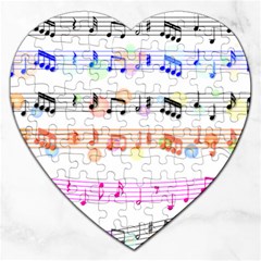 Music Background Music Note Jigsaw Puzzle (heart) by Pakrebo