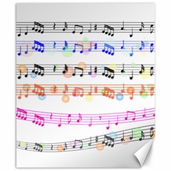 Music Background Music Note Canvas 8  X 10  by Pakrebo