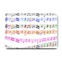 Music Background Music Note Small Doormat  by Pakrebo