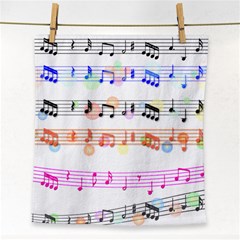 Music Background Music Note Face Towel by Pakrebo