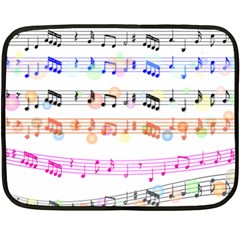 Music Background Music Note Double Sided Fleece Blanket (mini)  by Pakrebo