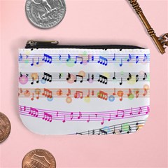 Music Background Music Note Mini Coin Purse by Pakrebo