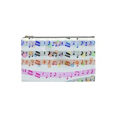 Music Background Music Note Cosmetic Bag (small) by Pakrebo