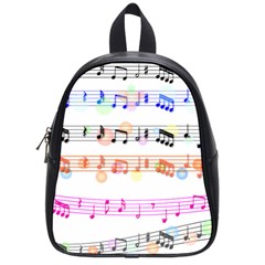 Music Background Music Note School Bag (small) by Pakrebo