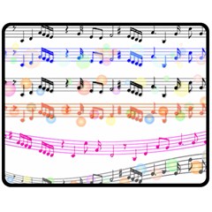 Music Background Music Note Double Sided Fleece Blanket (medium)  by Pakrebo