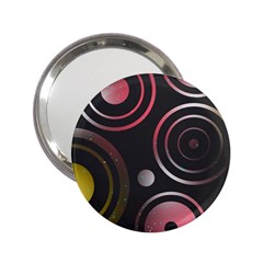 Circles Pinks Yellows Design 2 25  Handbag Mirrors by Pakrebo