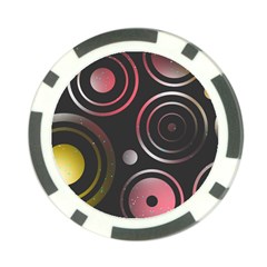 Circles Pinks Yellows Design Poker Chip Card Guard by Pakrebo