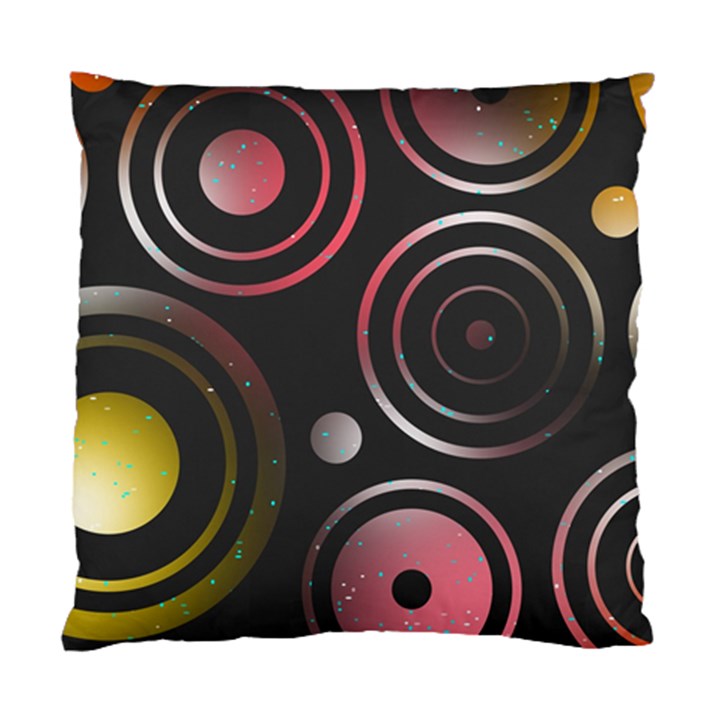 Circles Pinks Yellows Design Standard Cushion Case (One Side)