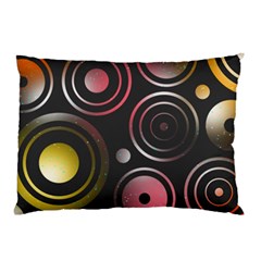 Circles Pinks Yellows Design Pillow Case by Pakrebo