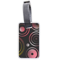 Circles Pinks Yellows Design Luggage Tag (one Side)