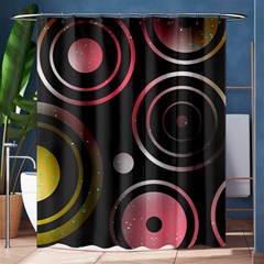 Circles Pinks Yellows Design Shower Curtain 60  X 72  (medium)  by Pakrebo