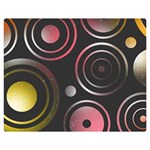 Circles Pinks Yellows Design Double Sided Flano Blanket (Medium)  60 x50  Blanket Front