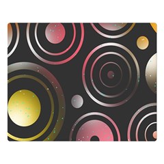 Circles Pinks Yellows Design Double Sided Flano Blanket (large)  by Pakrebo