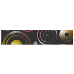 Circles Pinks Yellows Design Small Flano Scarf by Pakrebo