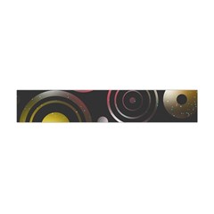 Circles Pinks Yellows Design Flano Scarf (mini) by Pakrebo