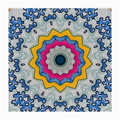 Kaleidoscope Bright Flower Mandala Medium Glasses Cloth by Pakrebo