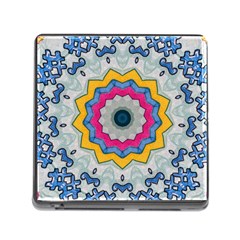 Kaleidoscope Bright Flower Mandala Memory Card Reader (square 5 Slot) by Pakrebo