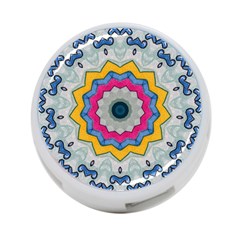 Kaleidoscope Bright Flower Mandala 4-port Usb Hub (one Side) by Pakrebo