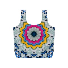 Kaleidoscope Bright Flower Mandala Full Print Recycle Bag (s) by Pakrebo