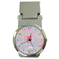 Pastels Shapes Geometric Money Clip Watches by Pakrebo