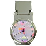 Pastels Shapes Geometric Money Clip Watches Front