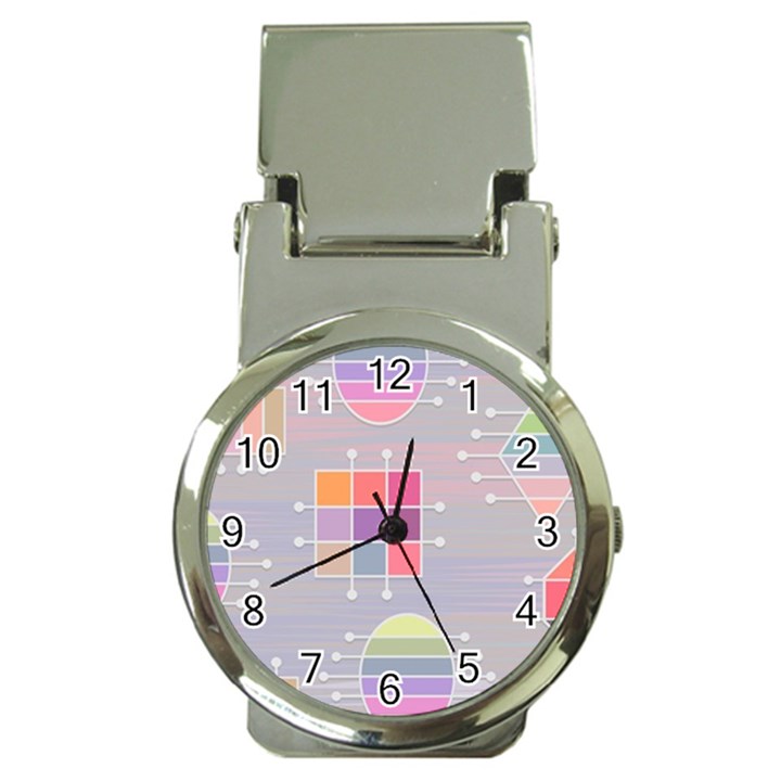 Pastels Shapes Geometric Money Clip Watches