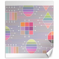 Pastels Shapes Geometric Canvas 20  X 24  by Pakrebo