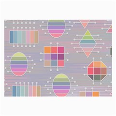 Pastels Shapes Geometric Large Glasses Cloth by Pakrebo