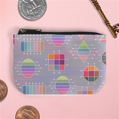 Pastels Shapes Geometric Mini Coin Purse by Pakrebo