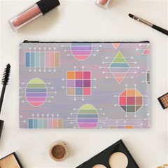 Pastels Shapes Geometric Cosmetic Bag (large) by Pakrebo