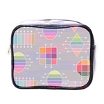 Pastels Shapes Geometric Mini Toiletries Bag (One Side) Front