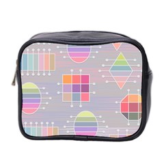 Pastels Shapes Geometric Mini Toiletries Bag (two Sides) by Pakrebo