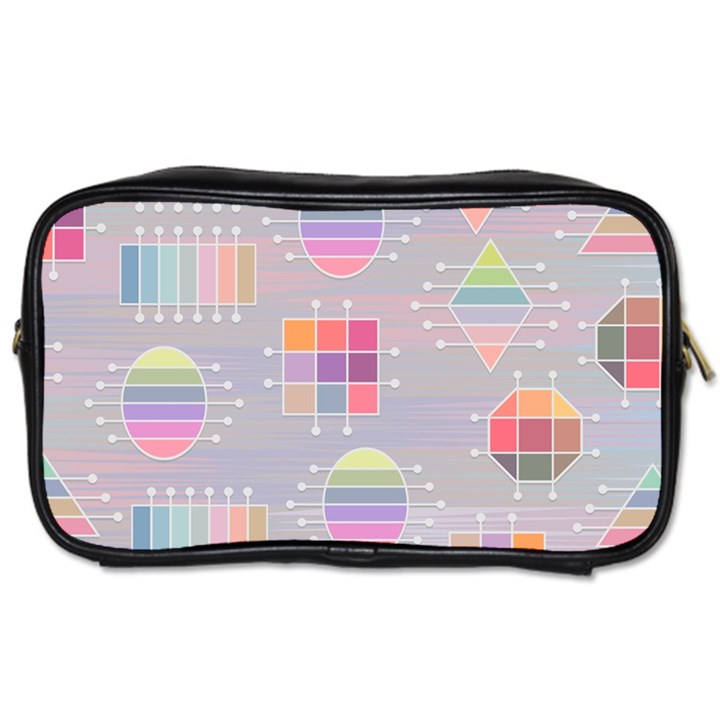 Pastels Shapes Geometric Toiletries Bag (One Side)