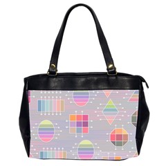 Pastels Shapes Geometric Oversize Office Handbag (2 Sides) by Pakrebo