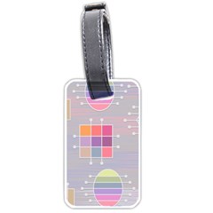 Pastels Shapes Geometric Luggage Tag (one Side)