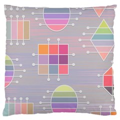 Pastels Shapes Geometric Standard Flano Cushion Case (one Side) by Pakrebo