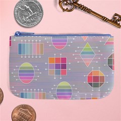 Pastels Shapes Geometric Large Coin Purse by Pakrebo