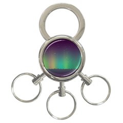 Background Colors Abstract Green 3-ring Key Chain by Pakrebo