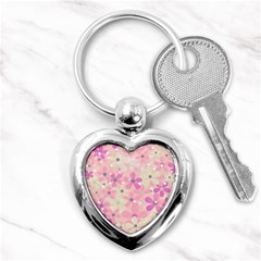 Background Floral Non Seamless Key Chain (heart) by Pakrebo