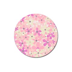 Background Floral Non Seamless Magnet 3  (round) by Pakrebo