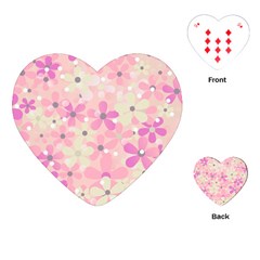 Background Floral Non Seamless Playing Cards Single Design (heart) by Pakrebo