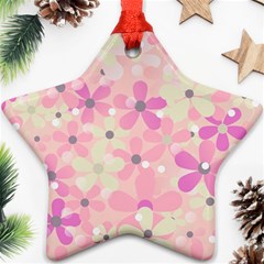 Background Floral Non Seamless Star Ornament (two Sides) by Pakrebo